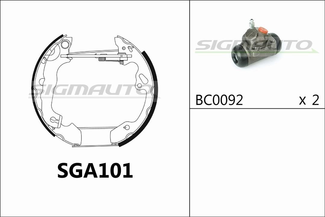 Sigmauto SGA101 Brake shoe set SGA101