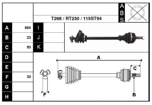 Technik'a 38115 Drive shaft 38115