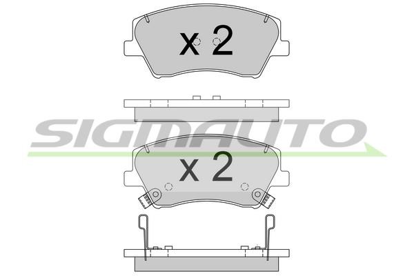 Sigmauto SPB766 Brake Pad Set, disc brake SPB766