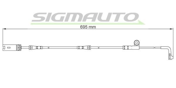 Sigmauto WI0636 Warning contact, brake pad wear WI0636