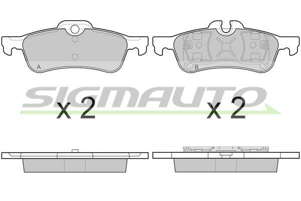 Sigmauto SPB075 Brake Pad Set, disc brake SPB075