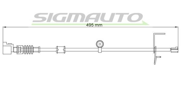 Sigmauto WI0908 Warning contact, brake pad wear WI0908