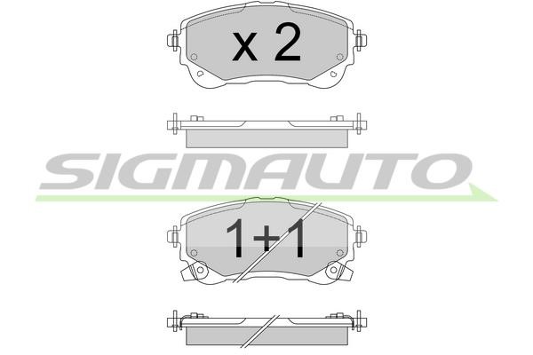 Sigmauto SPB788 Brake Pad Set, disc brake SPB788