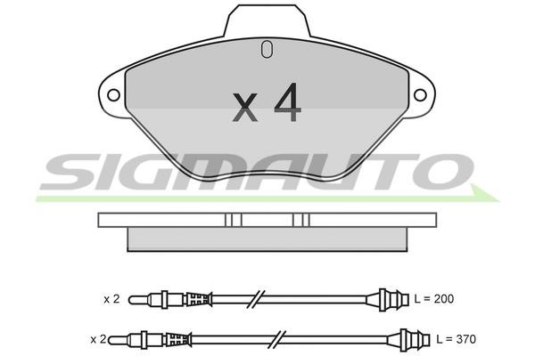 Sigmauto SPA564 Brake Pad Set, disc brake SPA564