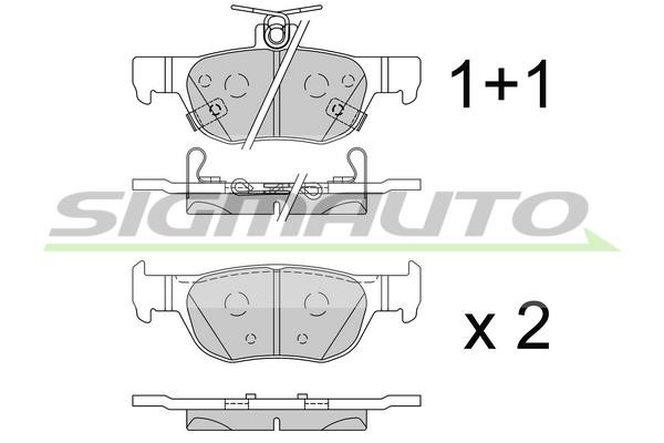 Sigmauto SPB862 Brake Pad Set, disc brake SPB862