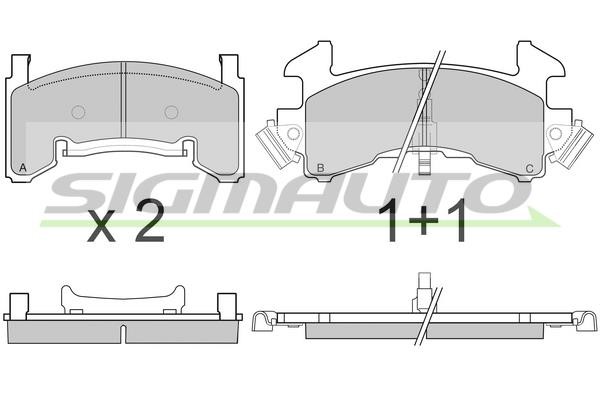 Sigmauto SPA796 Brake Pad Set, disc brake SPA796