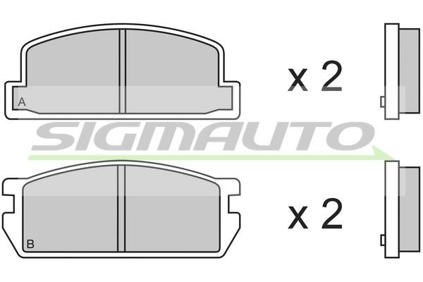 Sigmauto SPA298 Brake Pad Set, disc brake SPA298