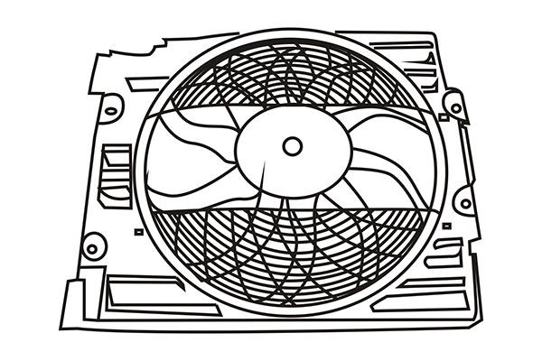 WXQP 250093 Hub, engine cooling fan wheel 250093