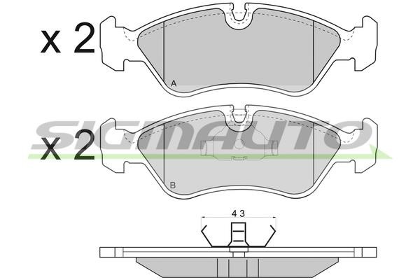 Sigmauto SPA417 Brake Pad Set, disc brake SPA417