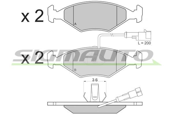Sigmauto SPA776 Brake Pad Set, disc brake SPA776