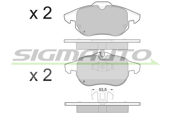 Sigmauto SPB402 Brake Pad Set, disc brake SPB402