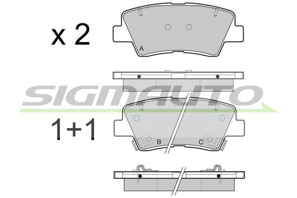 Sigmauto SPB471 Brake Pad Set, disc brake SPB471
