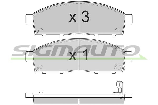 Sigmauto SPB296 Brake Pad Set, disc brake SPB296