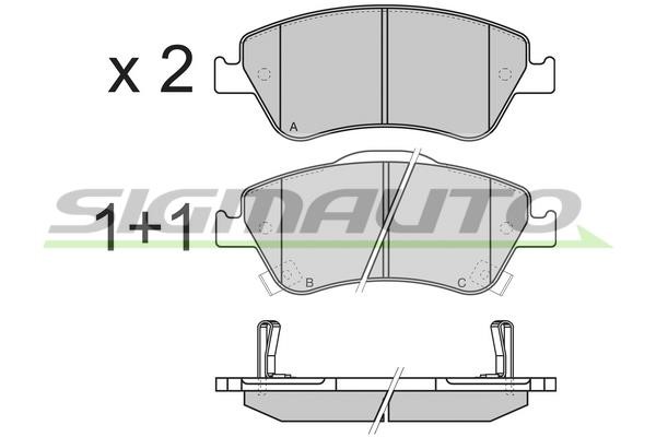 Sigmauto SPB340 Brake Pad Set, disc brake SPB340