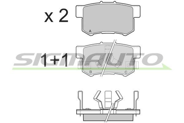 Sigmauto SPB374 Brake Pad Set, disc brake SPB374