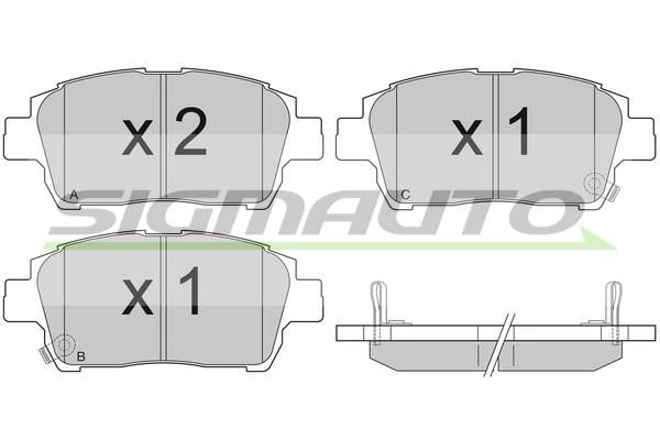 Sigmauto SPA931 Brake Pad Set, disc brake SPA931