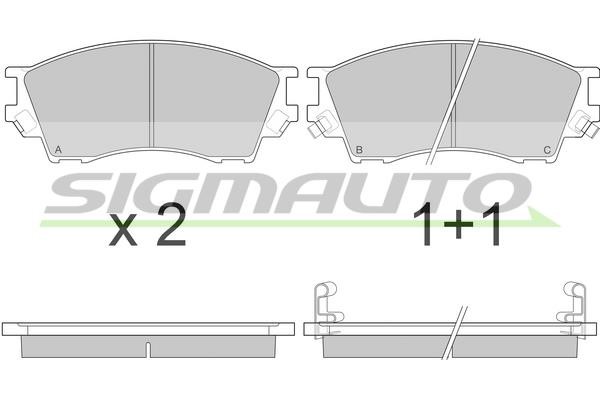 Sigmauto SPA923 Brake Pad Set, disc brake SPA923