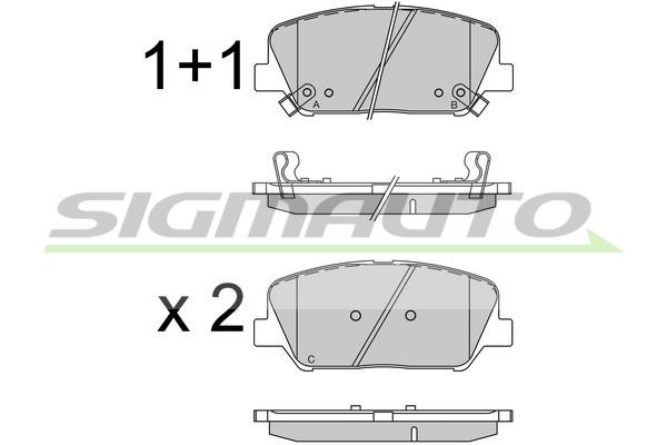 Sigmauto SPB531 Brake Pad Set, disc brake SPB531