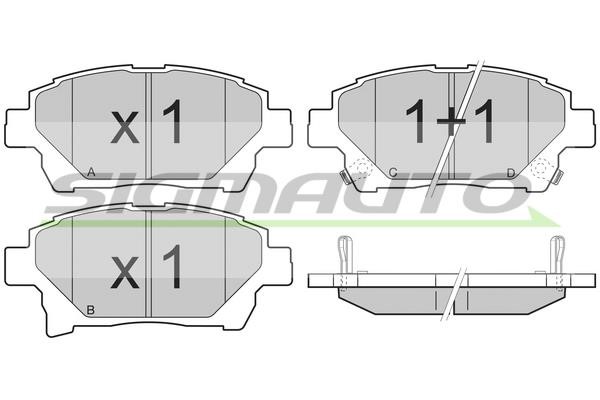 Sigmauto SPB393 Brake Pad Set, disc brake SPB393