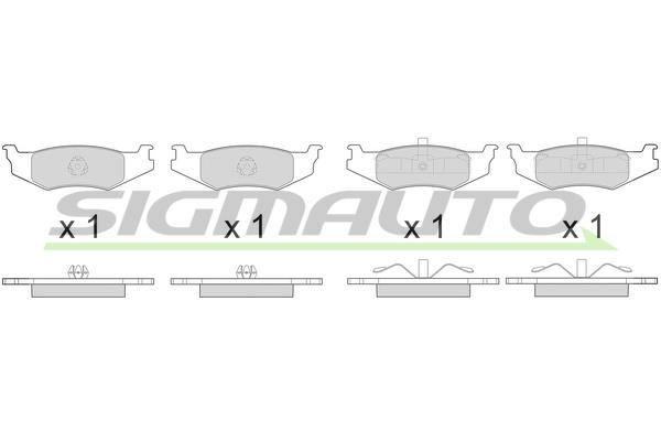 Sigmauto SPB390 Brake Pad Set, disc brake SPB390