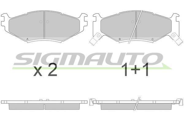Sigmauto SPA629 Brake Pad Set, disc brake SPA629