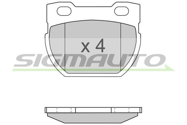 Sigmauto SPA716 Brake Pad Set, disc brake SPA716