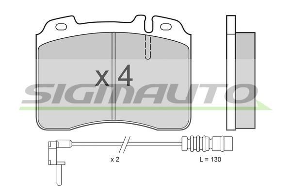 Sigmauto SPA506 Brake Pad Set, disc brake SPA506