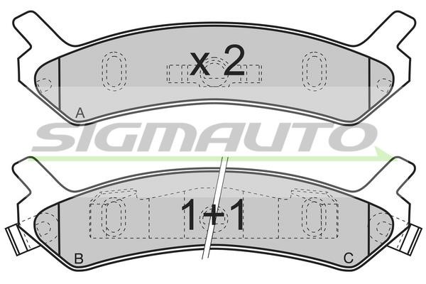 Sigmauto SPA655 Brake Pad Set, disc brake SPA655