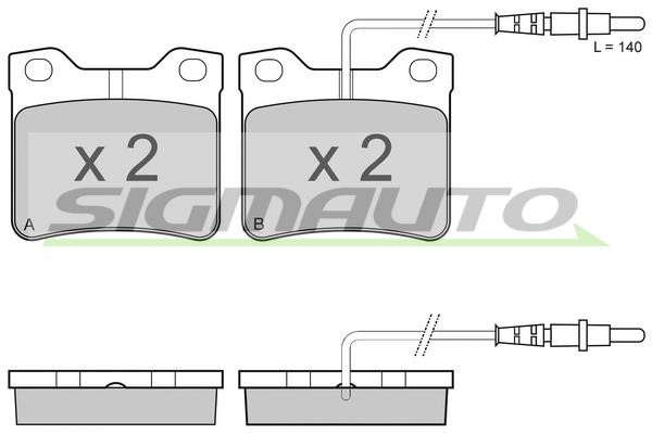 Sigmauto SPA431 Brake Pad Set, disc brake SPA431