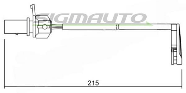 Sigmauto WI0734 Warning contact, brake pad wear WI0734
