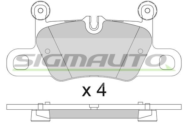 Sigmauto SPB832 Brake Pad Set, disc brake SPB832