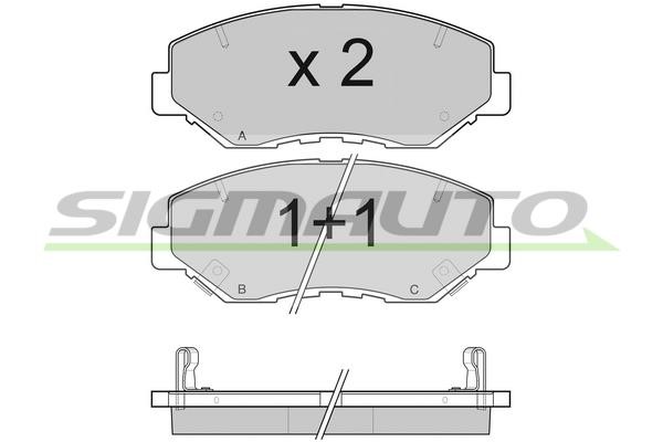 Sigmauto SPB117 Brake Pad Set, disc brake SPB117