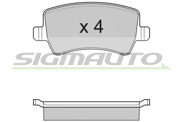 Sigmauto SPB298 Brake Pad Set, disc brake SPB298