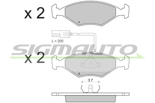 Sigmauto SPA823 Brake Pad Set, disc brake SPA823