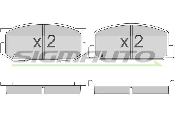 Sigmauto SPA165 Brake Pad Set, disc brake SPA165