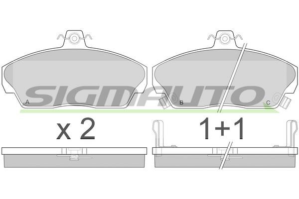 Sigmauto SPA502 Brake Pad Set, disc brake SPA502