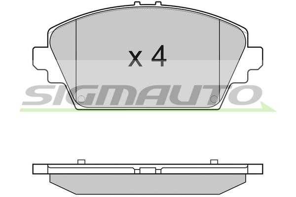 Sigmauto SPA945 Brake Pad Set, disc brake SPA945
