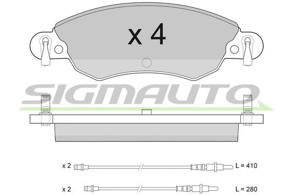 Sigmauto SPA940 Brake Pad Set, disc brake SPA940