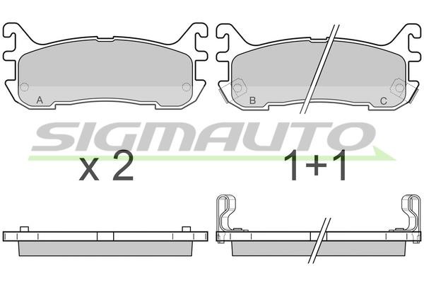 Sigmauto SPA759 Brake Pad Set, disc brake SPA759