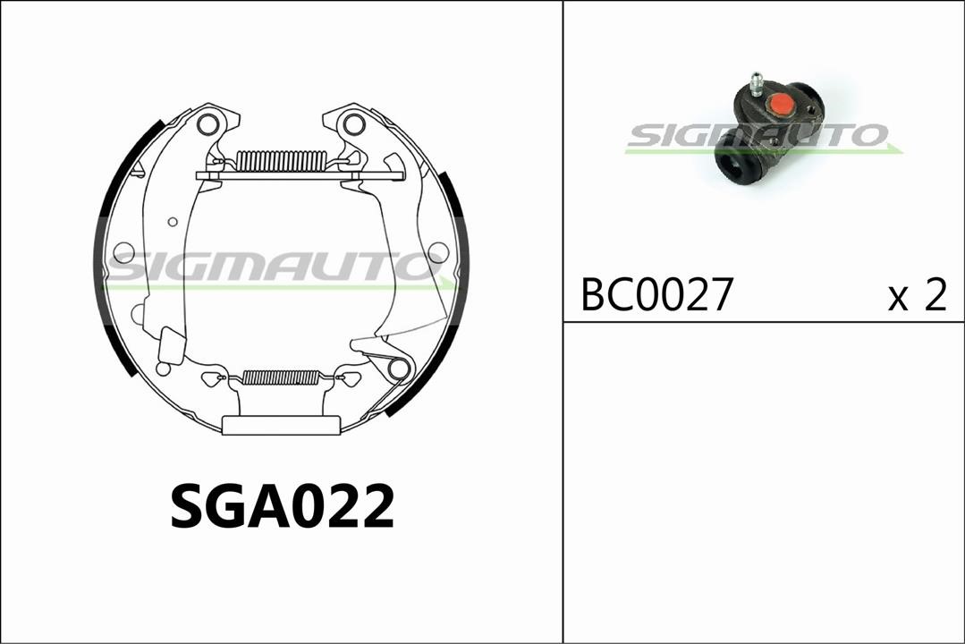 Sigmauto SGA022 Brake shoe set SGA022