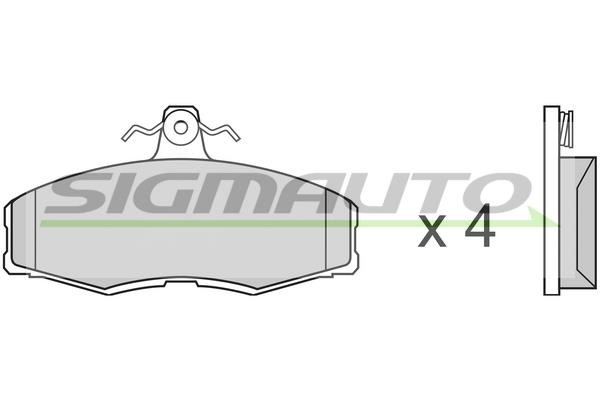 Sigmauto SPA208 Brake Pad Set, disc brake SPA208