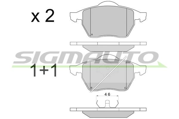 Sigmauto SPA679 Brake Pad Set, disc brake SPA679