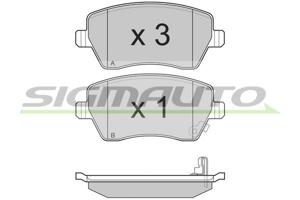 Sigmauto SPB248 Brake Pad Set, disc brake SPB248