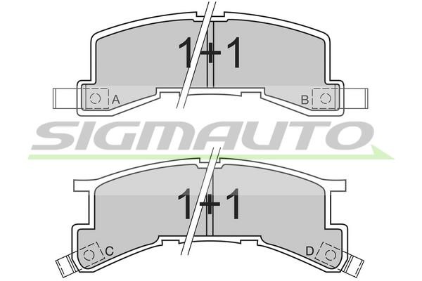 Sigmauto SPA404 Brake Pad Set, disc brake SPA404