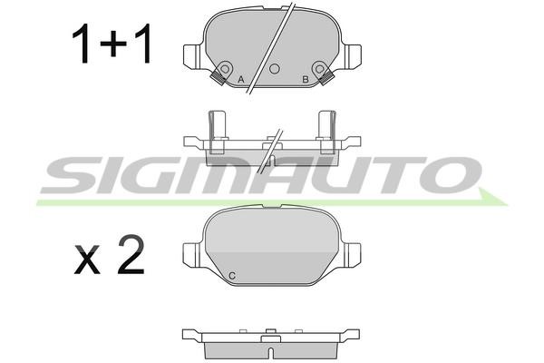 Sigmauto SPB550 Brake Pad Set, disc brake SPB550