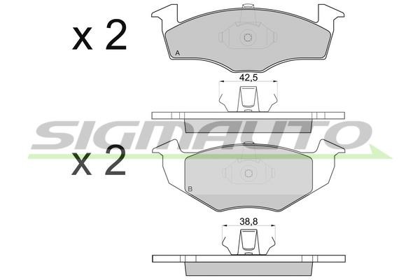 Sigmauto SPA808 Brake Pad Set, disc brake SPA808