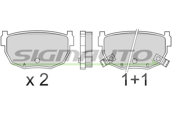 Sigmauto SPA357 Brake Pad Set, disc brake SPA357