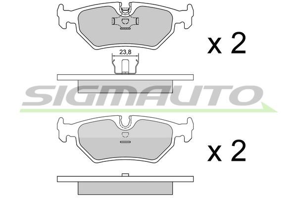Sigmauto SPA599 Brake Pad Set, disc brake SPA599