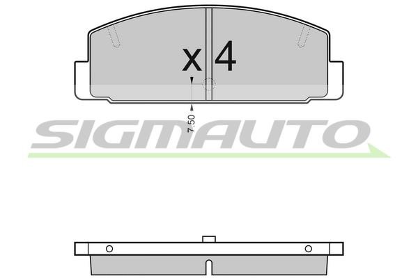 Sigmauto SPA448 Brake Pad Set, disc brake SPA448