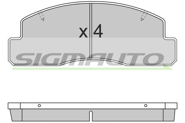 Sigmauto SPA696 Brake Pad Set, disc brake SPA696